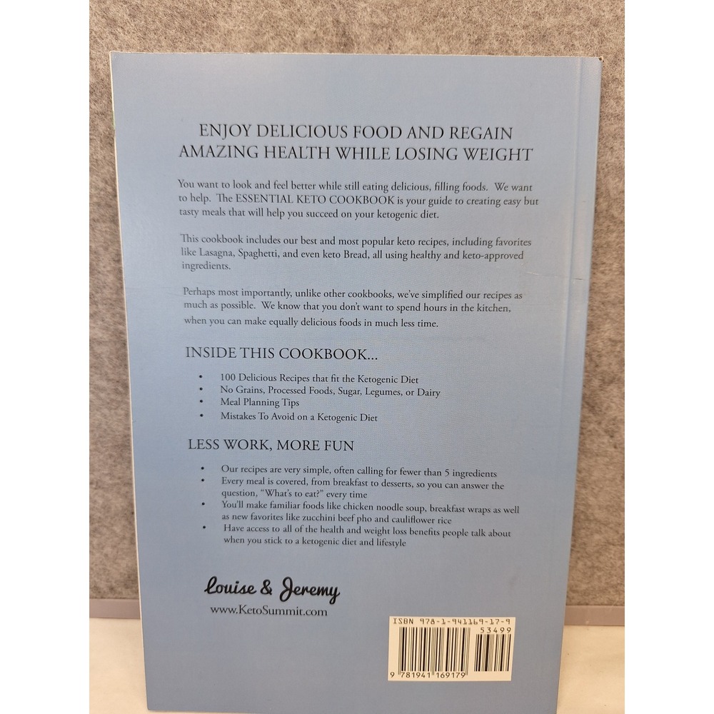 The Essential Keto Cookbook Louise Jeremy Hendon 4th Ed 100+ Recipes Paperback - Picture 2 of 5